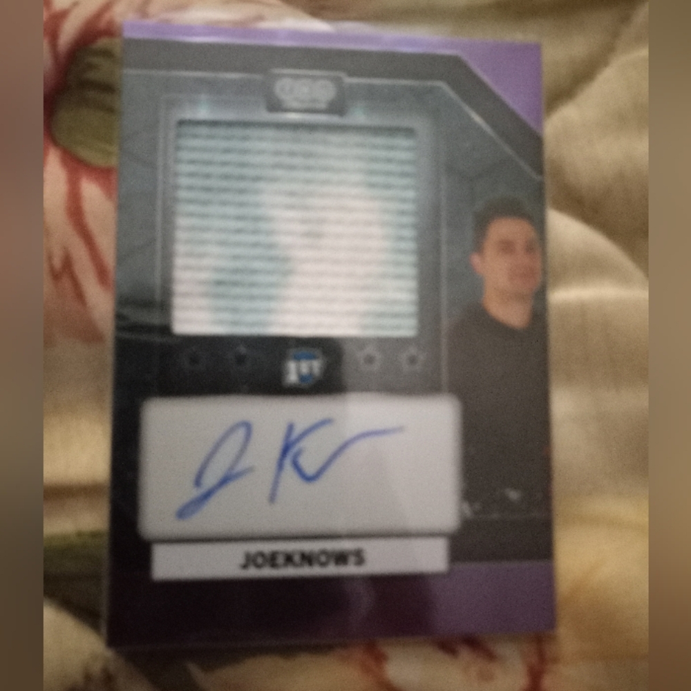 Joe Know Autohraphed Patch Card ! Rare Numbeted 1/1.